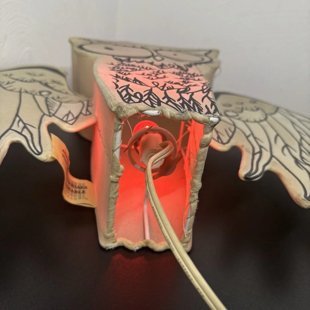 Vintage TRENDMASTERS RARE‎ Owl Hanging Lantern Pink Light 1980s Scary
